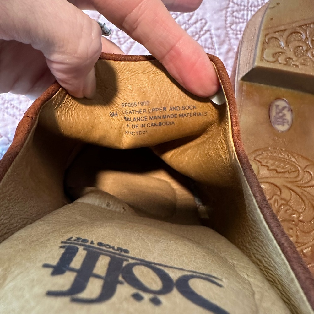 Sofft Women’s Rich Brown Suede heeled mules - Picture 6 of 11